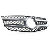 Autogrille geschikt voor Mercedes GLK X204 12-15 - Sport Optiek - Zwart Zilver Chroom