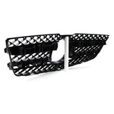 Sport radiateurrooster - geschikt voor Mercedes GLK X204 pre-facelift 08-12 - Zwart zilver - Chromen strips.