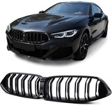 Radiateurgrille - BMW 8 Serie G14 G15 G16 - Dubbele stang - Zwart glans
