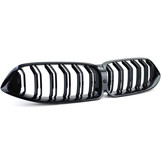 Radiateurgrille geschikt voor BMW 8 Serie G14 G15 G16 - Dubbele stang - Zwart glans