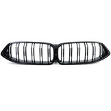 Radiateurgrille geschikt voor BMW 8 Serie G14 G15 G16 - Dubbele stang - Zwart glans