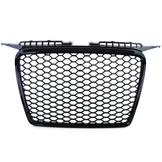 Honingraat grill geschikt voor Audi A3 8P 05-08 - Sport optiek - Zwart glans