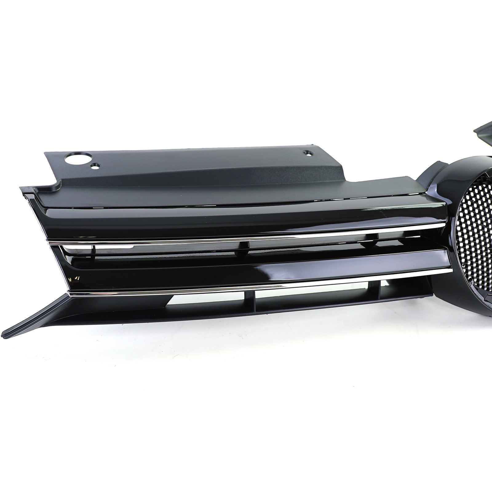Autogrille geschikt voor VW Golf 6 08-13 - Sportrooster - Zwart Glans met Chromen strips