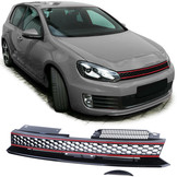 Autogrille geschikt voor VW Golf 6 GTI 08-13 - Sportieve look - Honingraat ontwerp