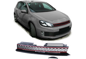 Autogrille geschikt voor VW Golf 6 GTI 08-13 - Sportieve look - Honingraat ontwerp