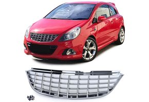 Autogrille - Opel Corsa D 06-10 - Sportieve look - Chroom