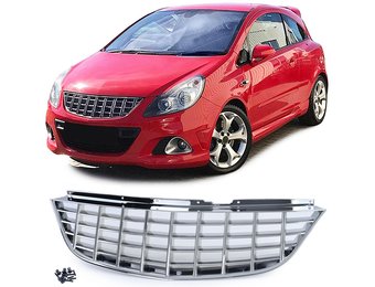 Autogrille - Opel Corsa D 06-10 - Sportieve look - Chroom