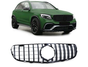 Autogrille - Mercedes GLC X253 SUV 15-20 - Sport rooster - Glanzend zwart
