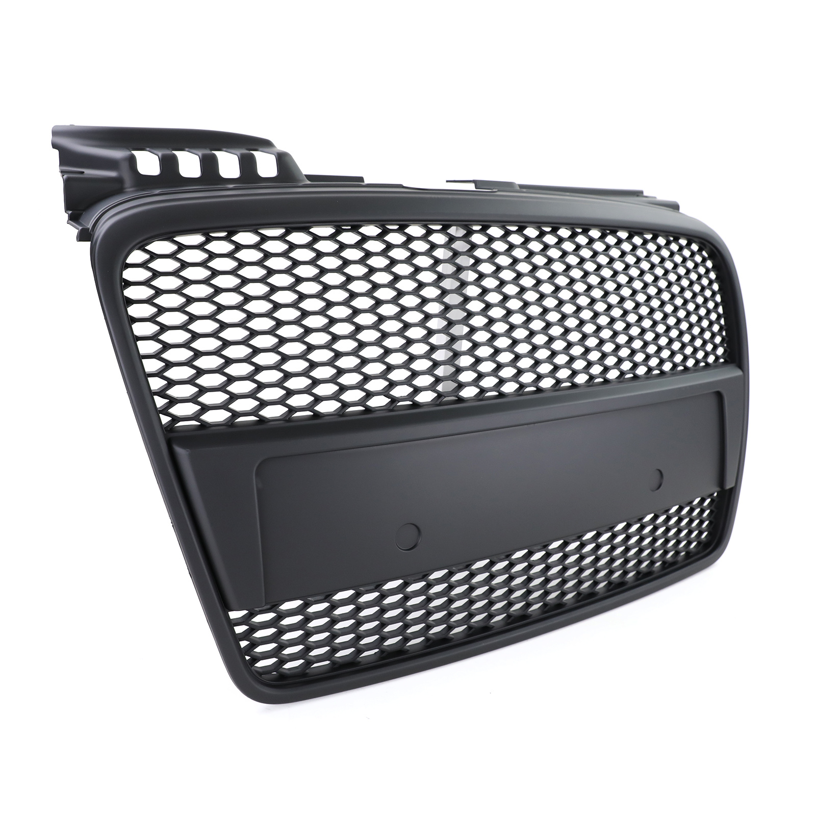 Honingraat grill - Audi A4 B7 04-07 - Sportversie mat zwart - Badgeloze honingraatdesign.