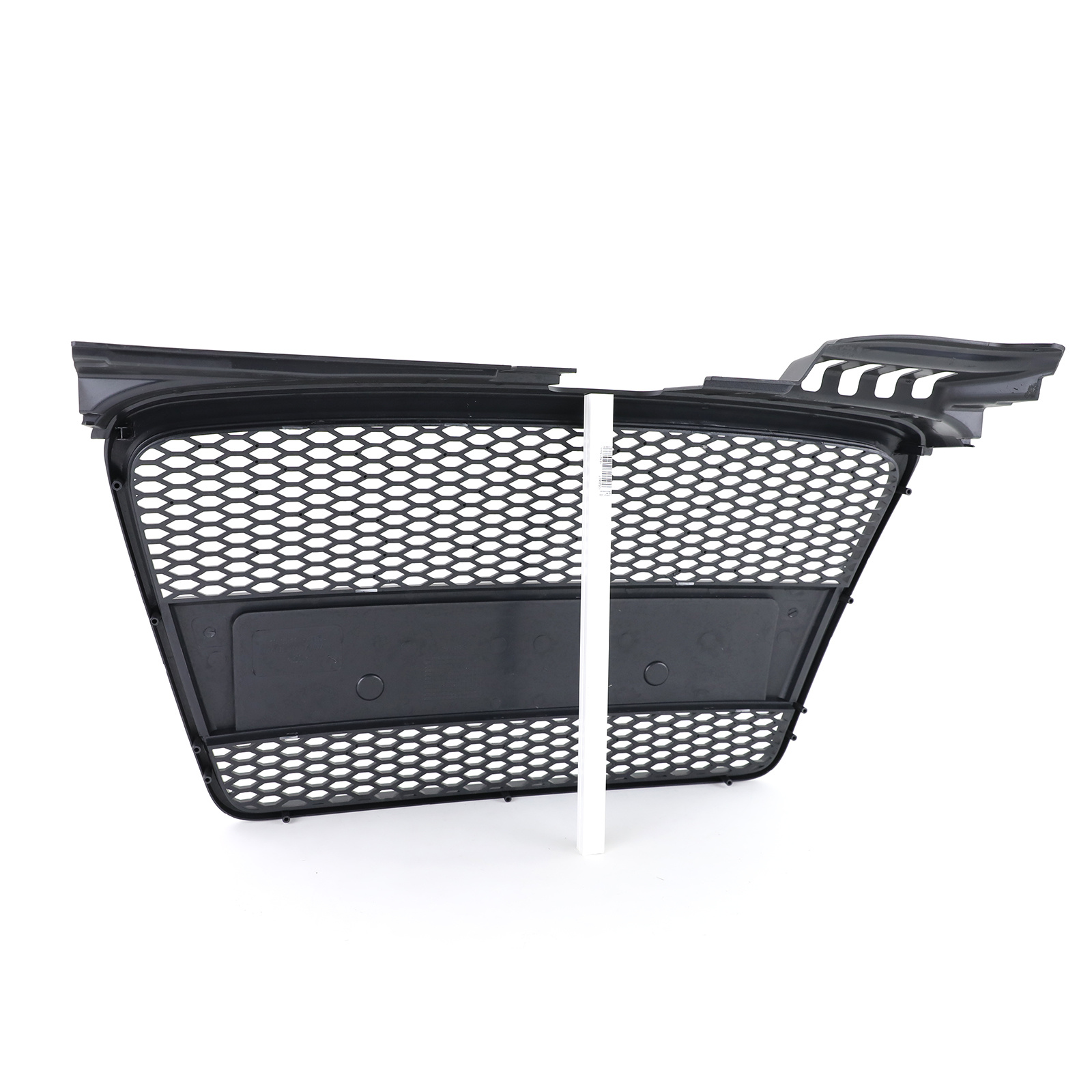 Honingraat grill geschikt voor Audi A4 B7 04-07 - Sportversie mat zwart - Badgeloze honingraatdesign.