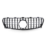 Autogrille geschikt voor Mercedes GLA X156 17-20 - Sportief rooster - Glanzend Zwart
