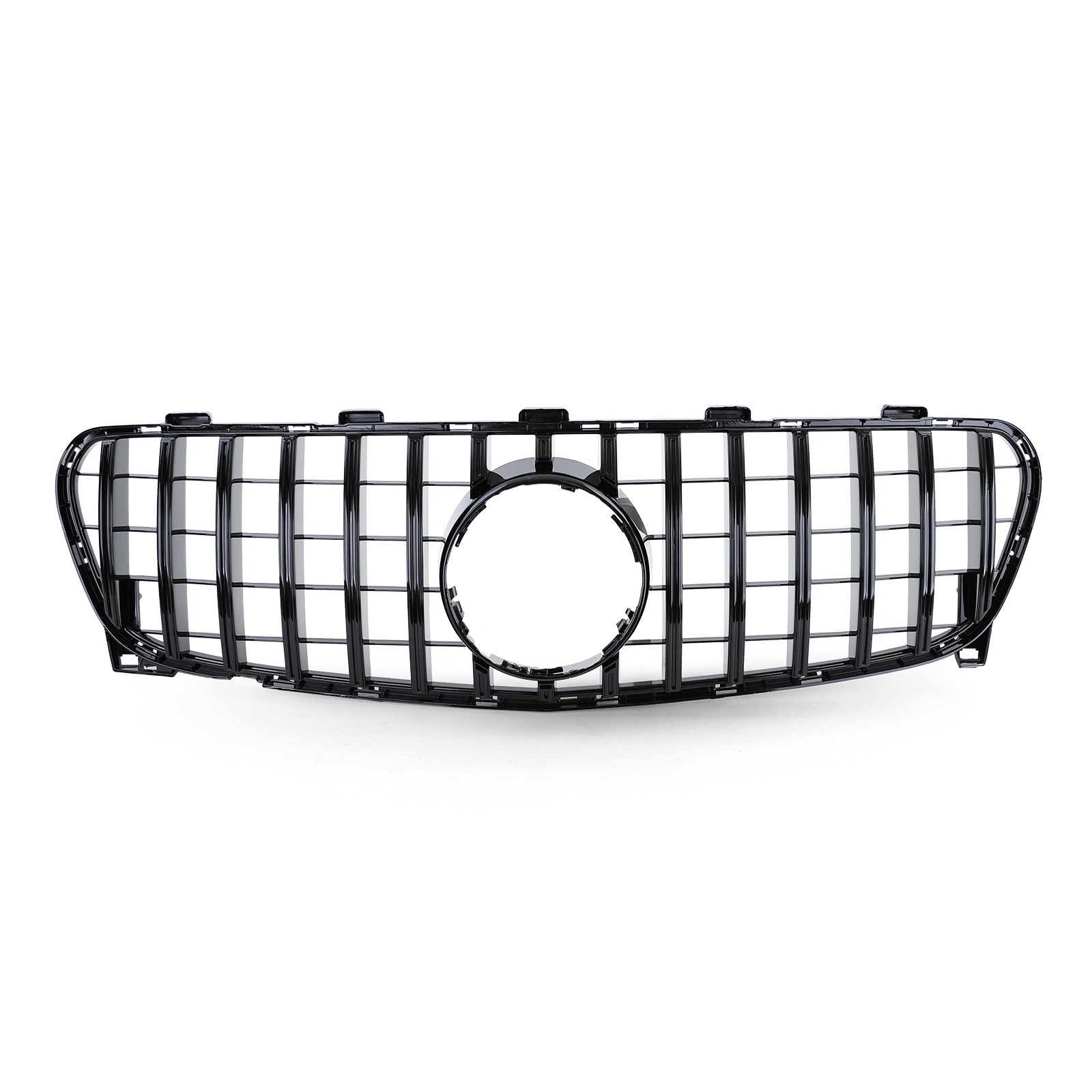 Autogrille geschikt voor Mercedes GLA X156 17-20 - Sportief rooster - Glanzend Zwart
