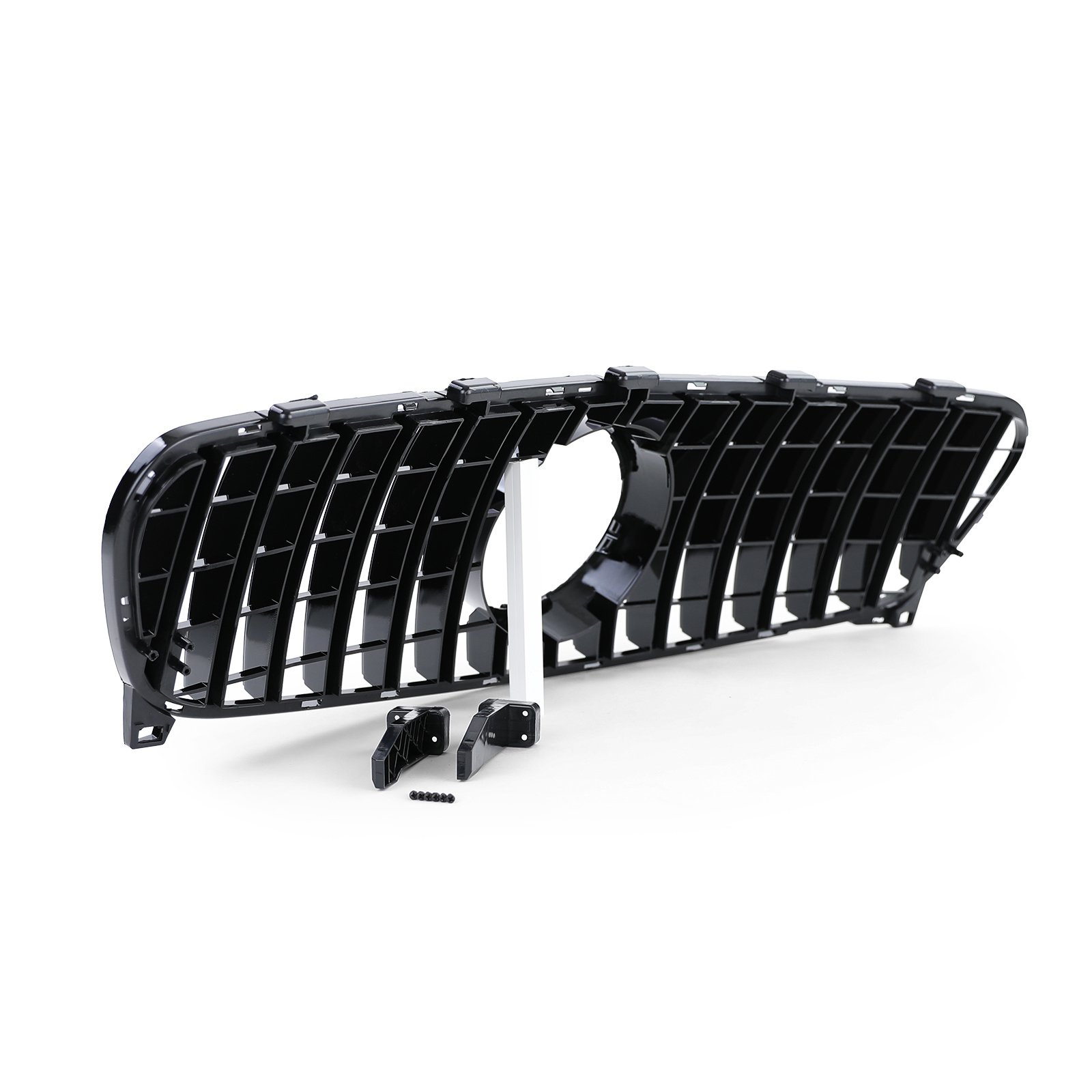 Autogrille geschikt voor Mercedes GLA X156 17-20 - Sportief rooster - Glanzend Zwart