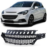 Autogrille - Opel Corsa E 2014 - Zwart - Badgeloos, sportieve look