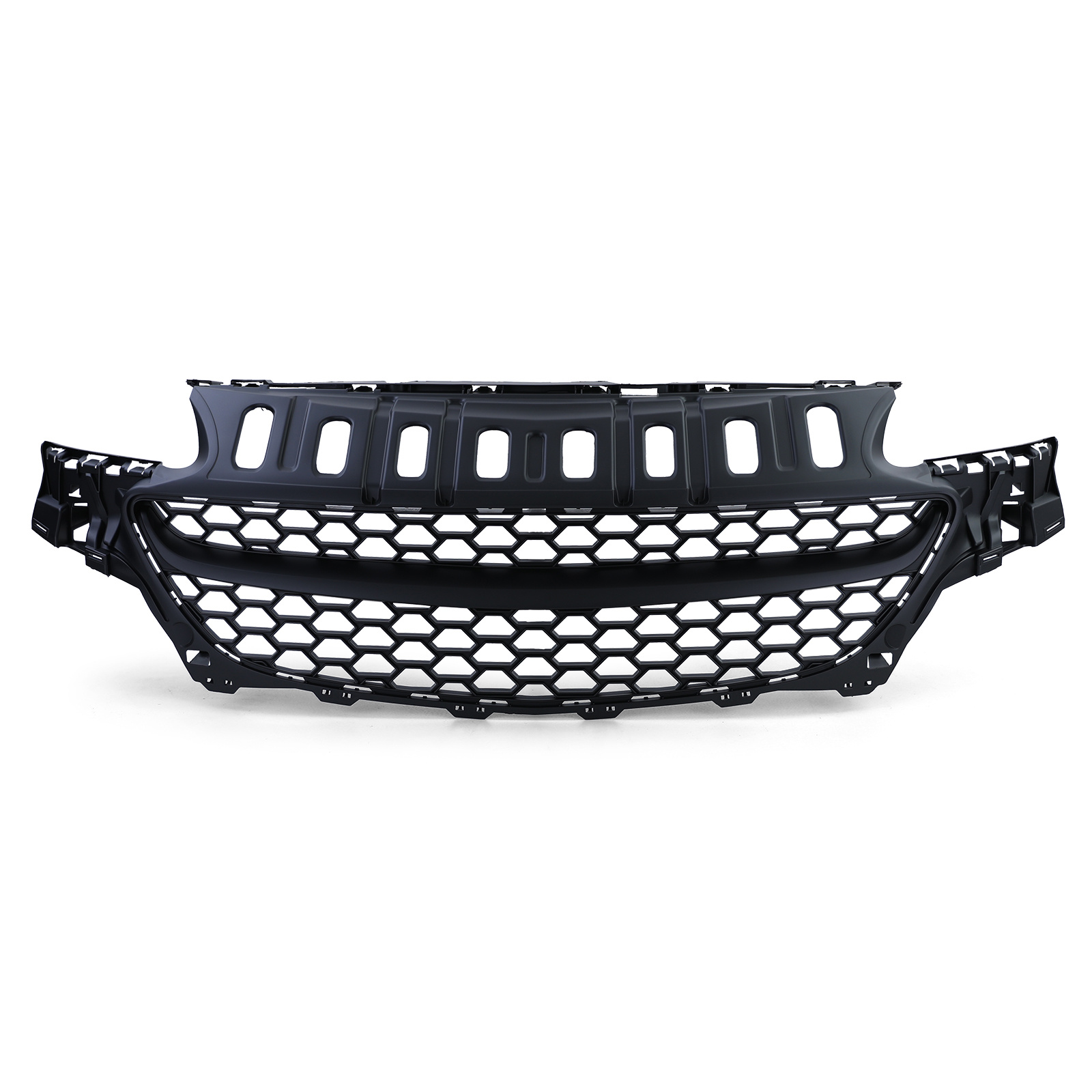 Autogrille geschikt voor Opel Corsa E 2014 - Zwart - Badgeloos, sportieve look