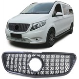 Autogrille geschikt voor Mercedes Vito W447 14-19 - Carbon Look - Sportieve Uitvoering