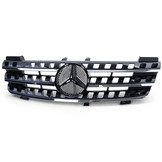 Autogrille geschikt voor Mercedes M Klasse ML W164 05-08 - Zwart Hoogglans - Chroom Rand