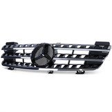 Autogrille geschikt voor Mercedes M Klasse ML W164 05-08 - Zwart Hoogglans - Chroom Rand