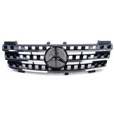 Autogrille geschikt voor Mercedes M Klasse ML W164 05-08 - Zwart Hoogglans - Chroom Rand