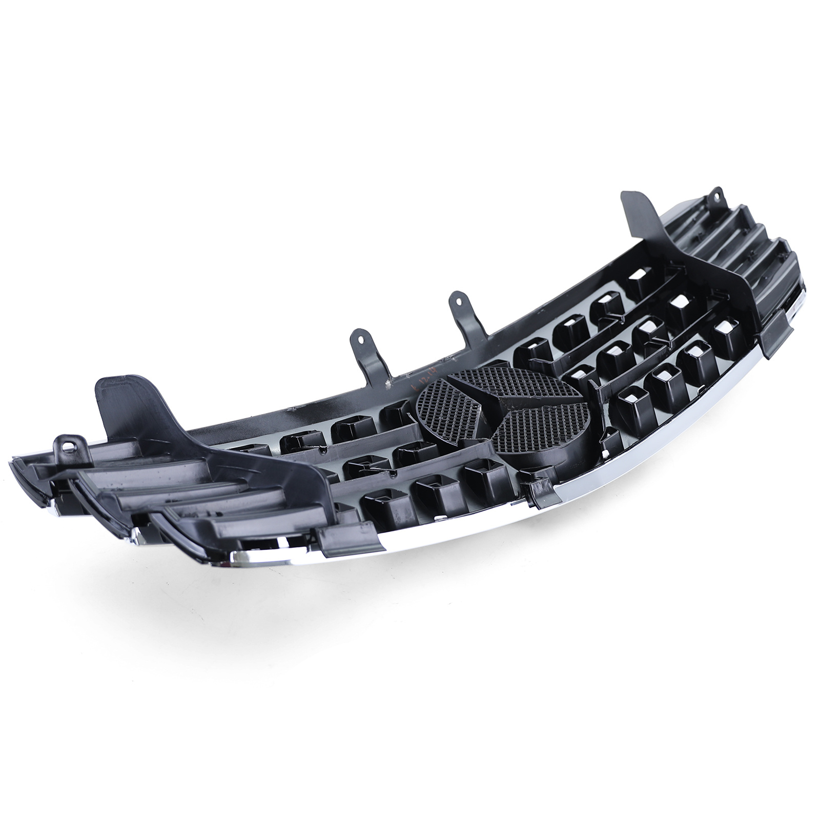 Autogrille - Mercedes M Klasse ML W164 05-08 - Zwart Hoogglans - Chroom Rand