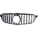 Autogrille geschikt voor Mercedes C-klasse W205 S205 14-18 - Zwarte glans - Sport optiek