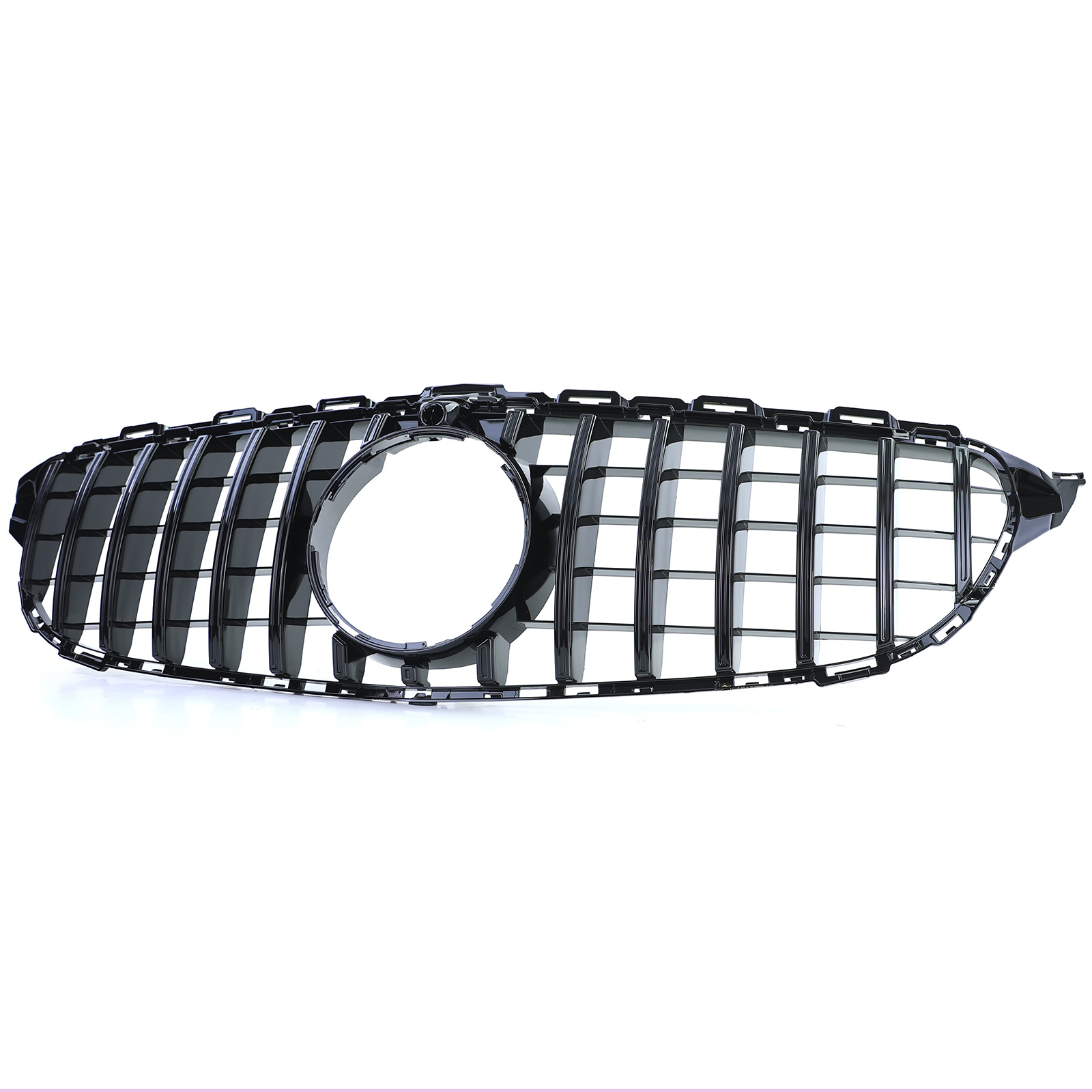 Autogrille geschikt voor Mercedes C-klasse W205 S205 14-18 - Zwarte glans - Sport optiek