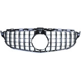 Autogrille geschikt voor Mercedes C-klasse W205 S205 14-18 - Zwarte glans - Sport optiek