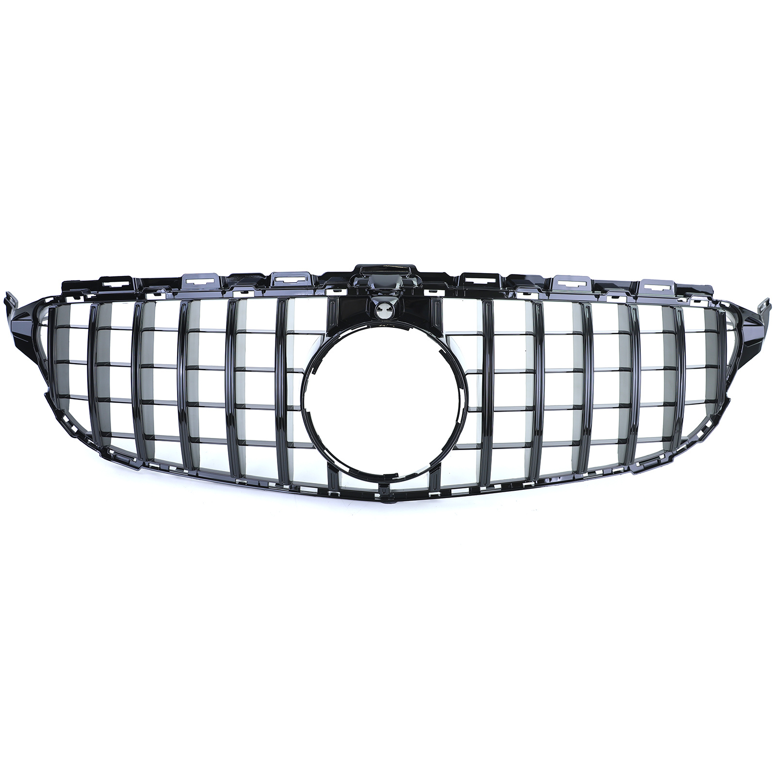 Autogrille geschikt voor Mercedes C-klasse W205 S205 14-18 - Zwarte glans - Sport optiek