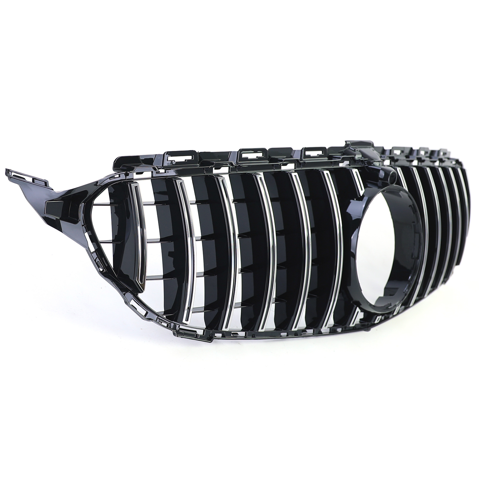 Autogrille geschikt voor Mercedes C Klasse W205 S205 - Zwart Glanzend Chroom - Sport Optiek