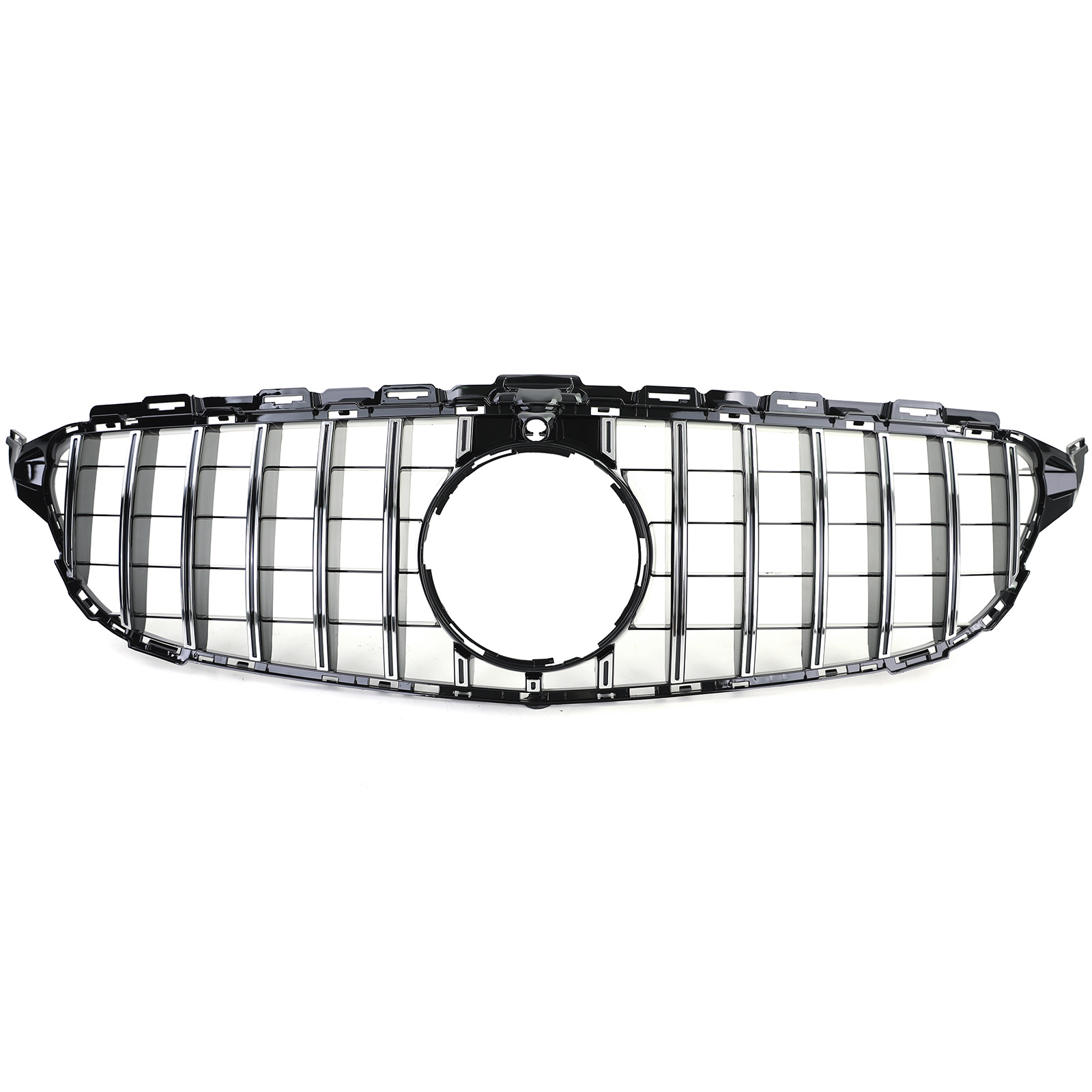 Autogrille geschikt voor Mercedes C Klasse W205 S205 - Zwart Glanzend Chroom - Sport Optiek