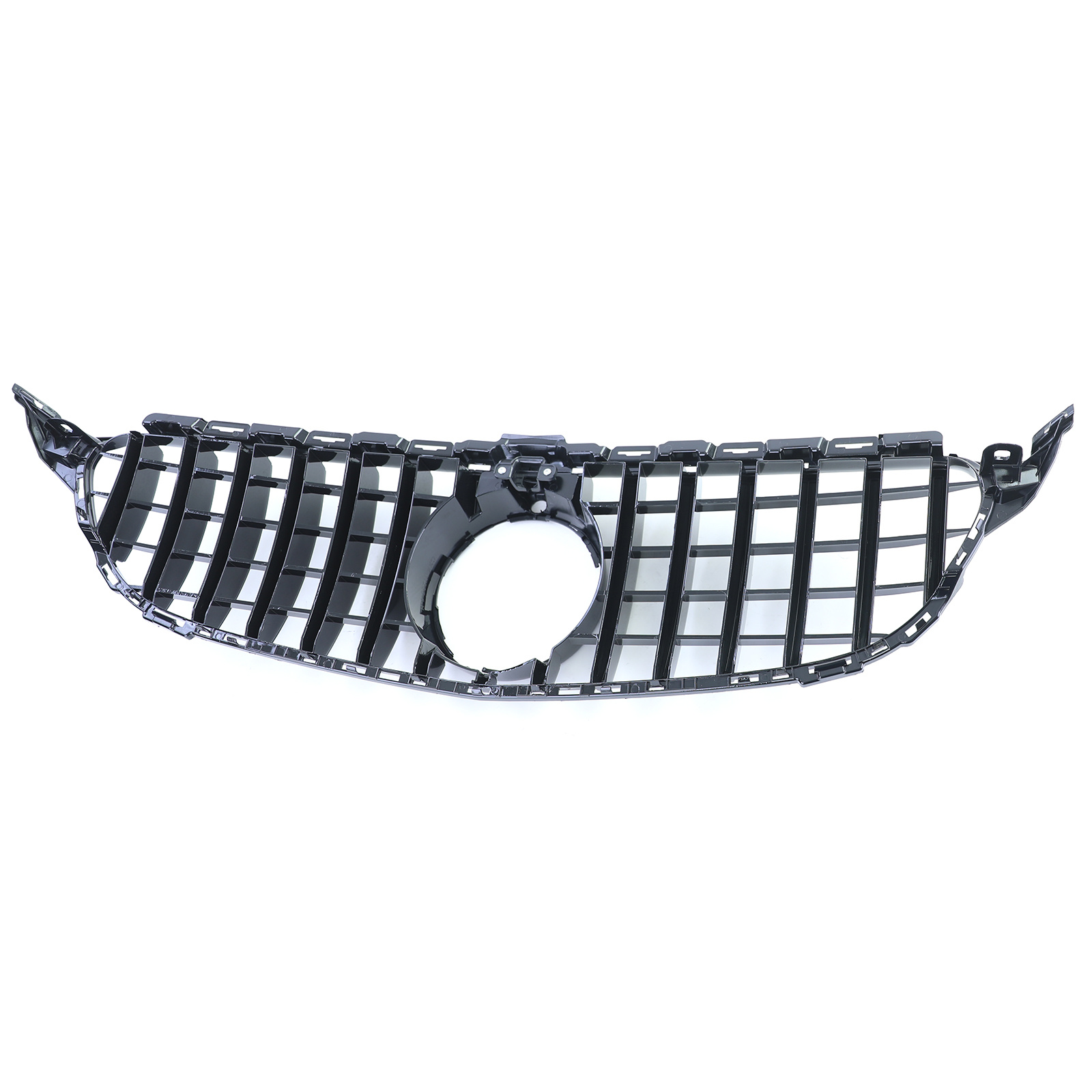 Autogrille geschikt voor Mercedes C Klasse W205 S205 - Zwart Glanzend Chroom - Sport Optiek
