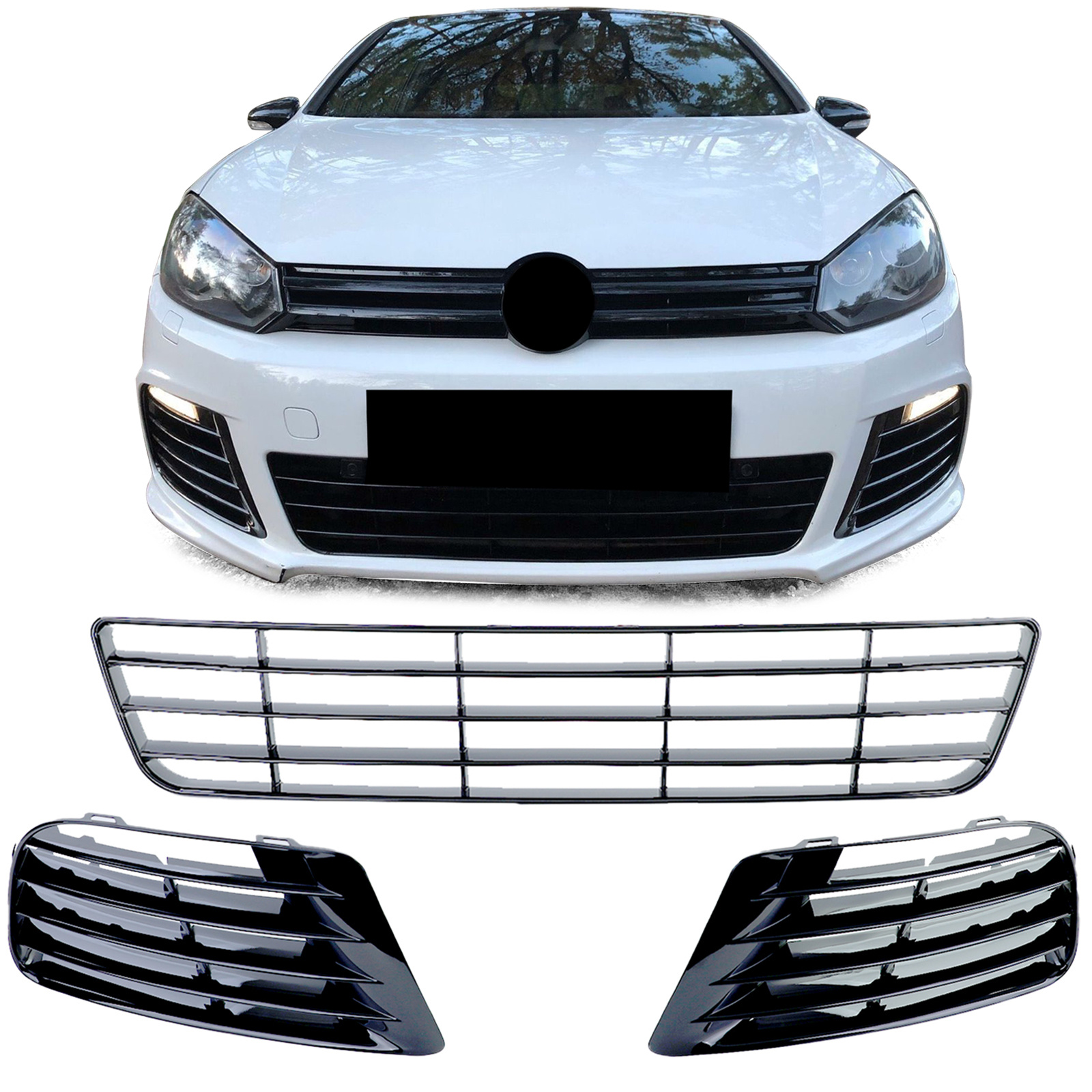 Autogrille - Volkswagen Golf 6 09-12 R20 bumper - OEM-kwaliteit - 100% passend