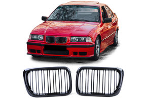 Radiateurgrille - BMW 3 Serie E36 96-99 - Sportieve look - Glans Zwart