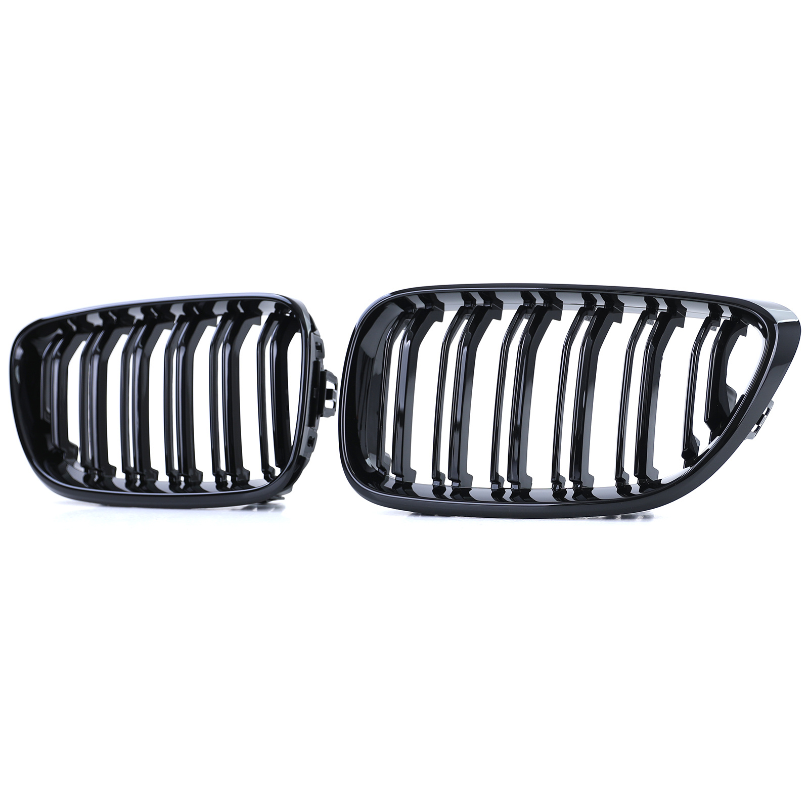 Sportgrille - geschikt voor BMW 2 Serie F22 F23 14-16 - Dubbele stang - Zwart glans