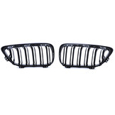 Sportgrille - BMW 2 Serie F22 F23 14-16 - Dubbele stang - Zwart glans