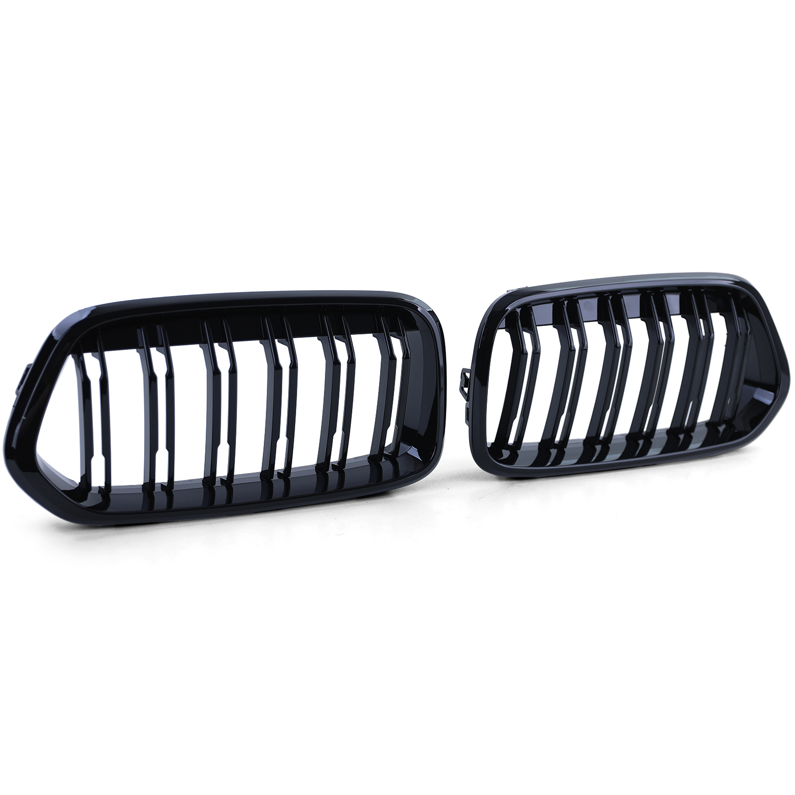 Sportgrille - BMW X2 F39 - dubbele stang - zwart glans