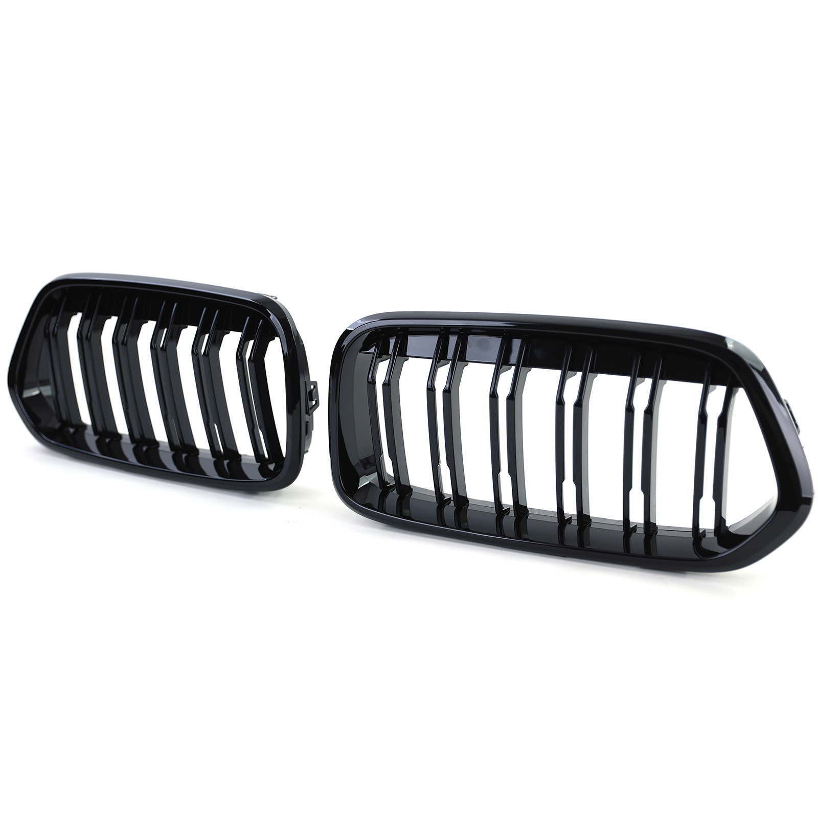 Sportgrille - BMW X2 F39 - dubbele stang - zwart glans
