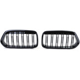 Sportgrille geschikt voor BMW X2 F39 - dubbele stang - zwart glans