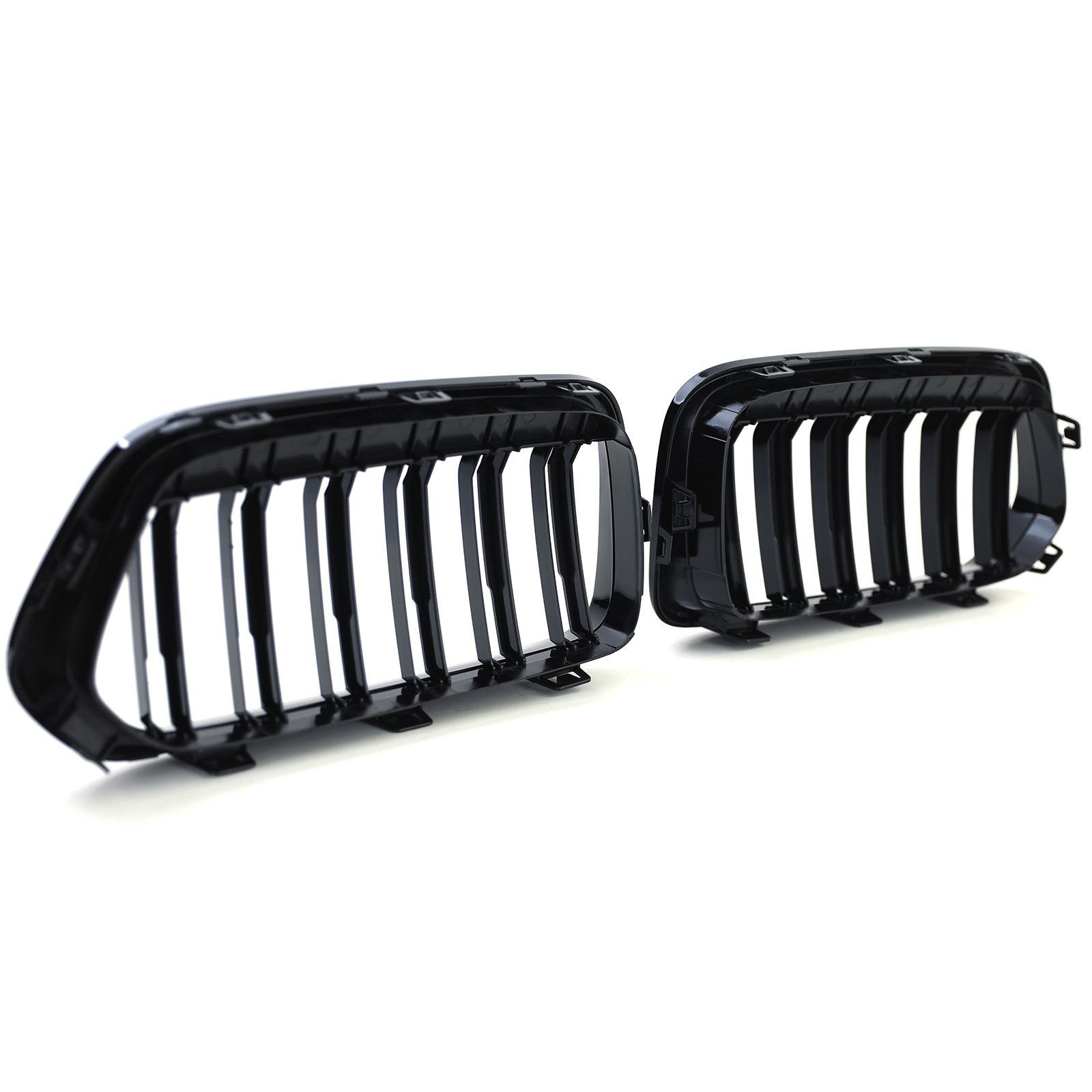Sportgrille - BMW X2 F39 - dubbele stang - zwart glans