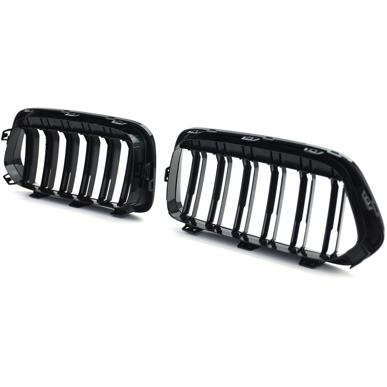 Sportgrille - BMW X2 F39 - dubbele stang - zwart glans
