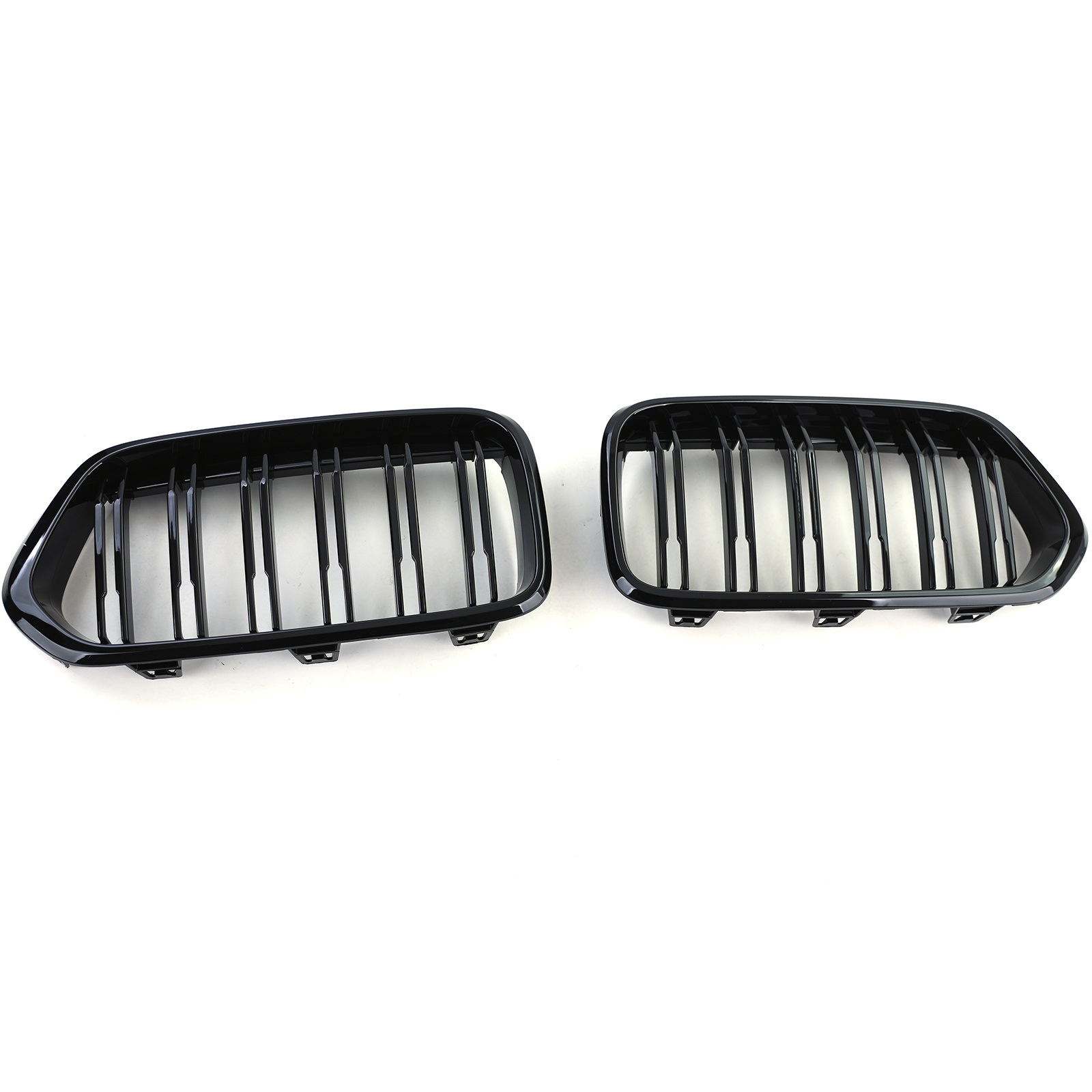 Sportgrille - BMW X2 F39 - dubbele stang - zwart glans