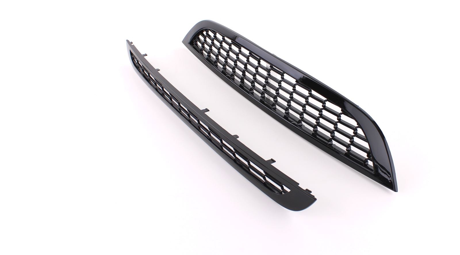 Autogrille - Mini R50 R53 One Cooper 01-06 - Sportief honingraatdesign - Glanzend zwart