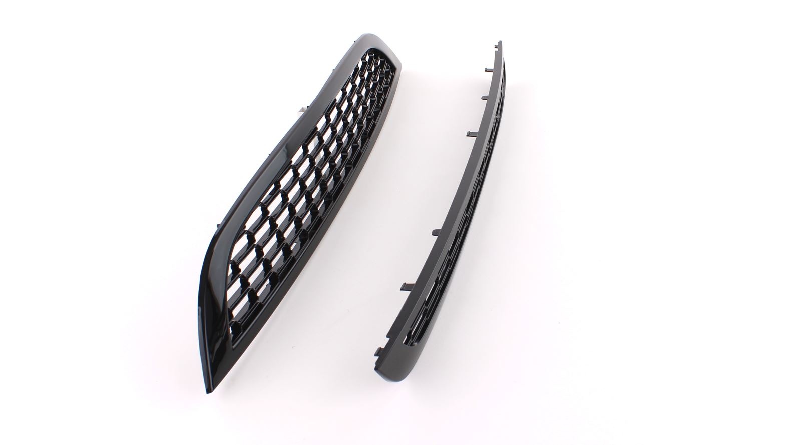 Autogrille - Mini R50 R53 One Cooper 01-06 - Sportief honingraatdesign - Glanzend zwart