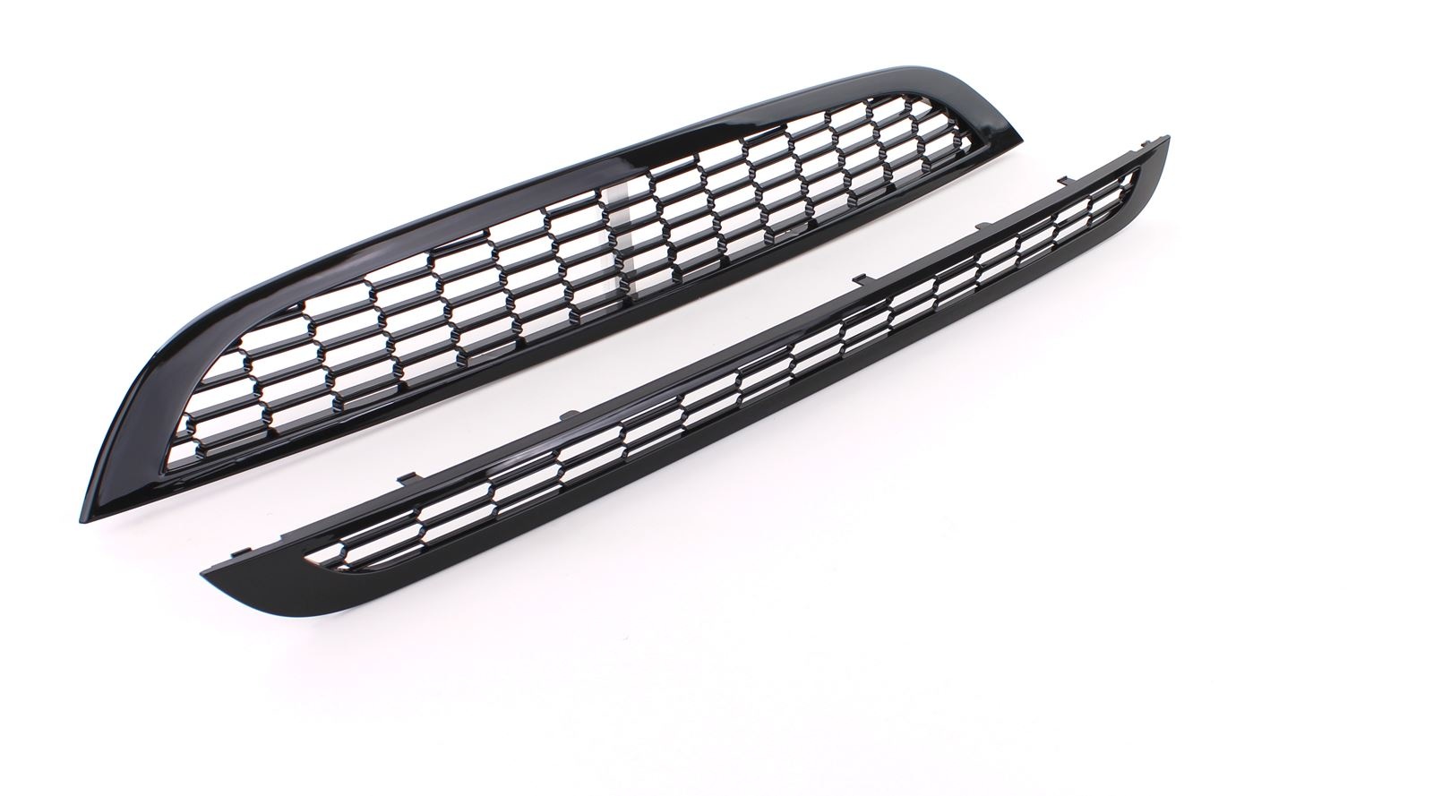 Autogrille - Mini R50 R53 One Cooper 01-06 - Sportief honingraatdesign - Glanzend zwart