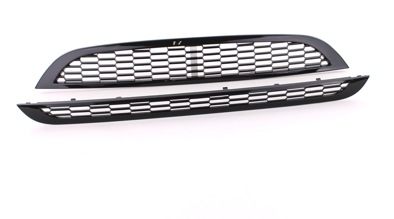 Autogrille - Mini R50 R53 One Cooper 01-06 - Sportief honingraatdesign - Glanzend zwart