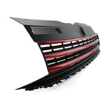 Autogrille geschikt voor VW T6 Bus Transporter 15-19 - Badgeloos - Rode strepen