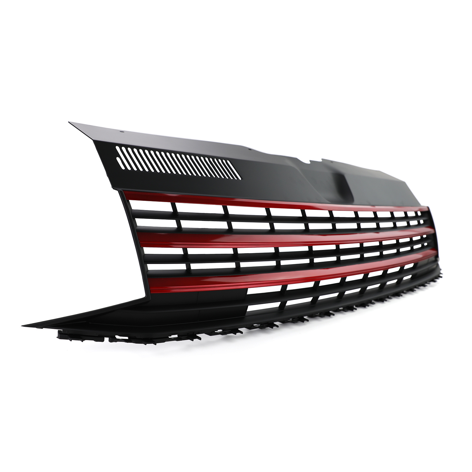 Autogrille - VW T6 Bus Transporter 15-19 - Badgeloos - Rode strepen