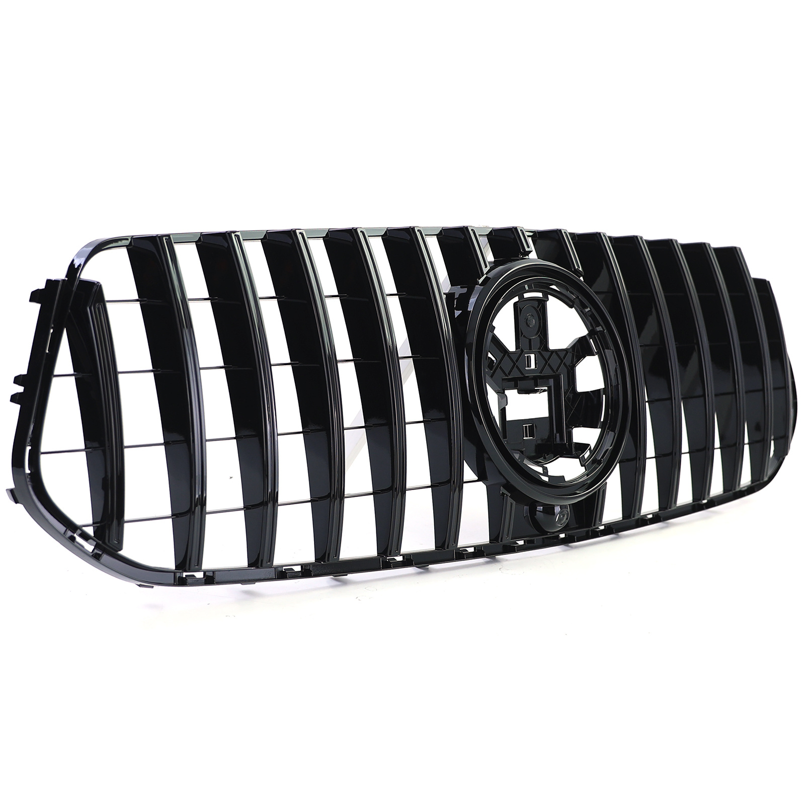 Sportradiateurrooster - geschikt voor Mercedes GLE SUV V167 18+ - Zwarte glans - inclusief frontcamera