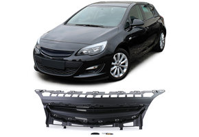 Autogrille geschikt voor Opel Astra J 12-15 - Badgeloos - Zwart