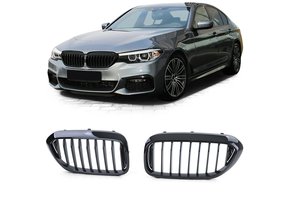Autogrille - geschikt voor BMW 5 Serie G30 G31 G32 17-20 - Sport rooster - Glans zwart